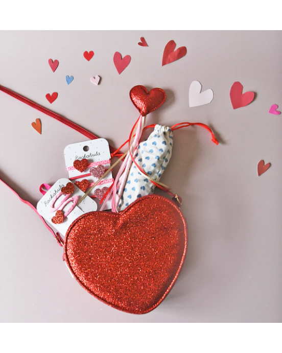 Rockahula Παιδικά λαστιχάκια καρδούλες γκλίτερ H2378R