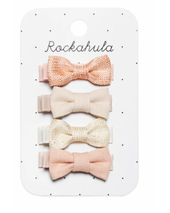 Linen Mini Bow Clips H2154P