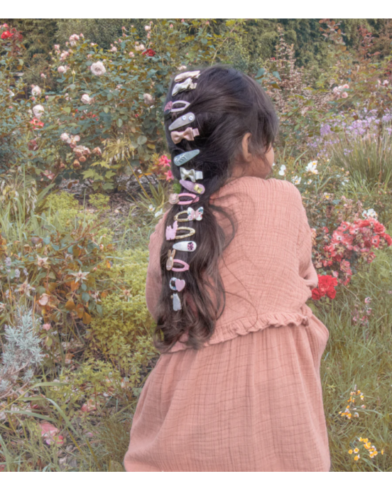 Linen Mini Bow Clips H2154P