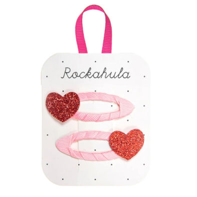 Love Heart Glitter Clips H1990R