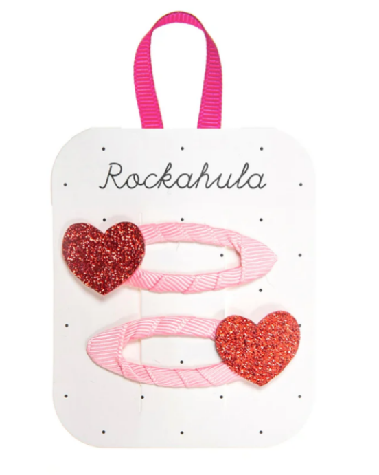 Love Heart Glitter Clips H1990R