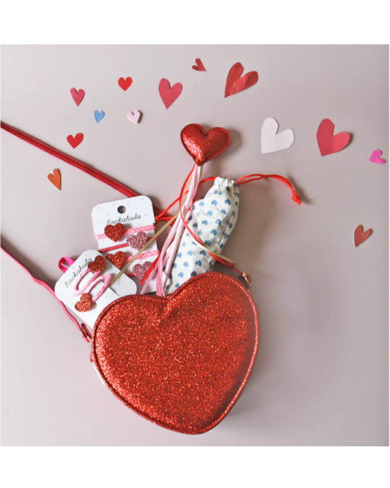 Love Heart Glitter Clips H1990R