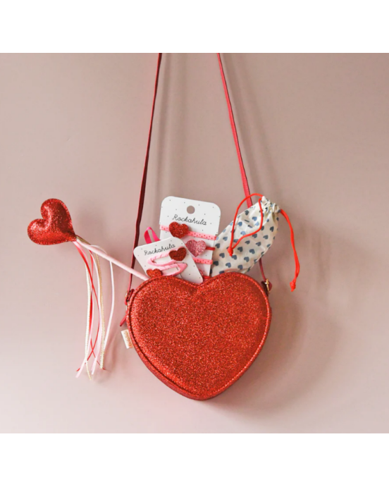 Love Heart Glitter Clips H1990R