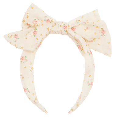 Tiny Blossom Double Bow Headband H2359W