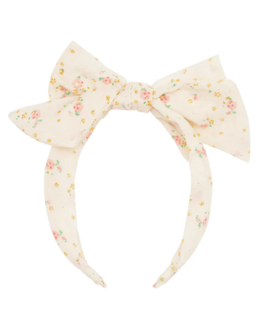 Tiny Blossom Double Bow Headband H2359W