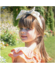 Tiny Blossom Double Bow Headband H2359W
