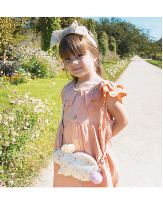 Tiny Blossom Double Bow Headband H2359W