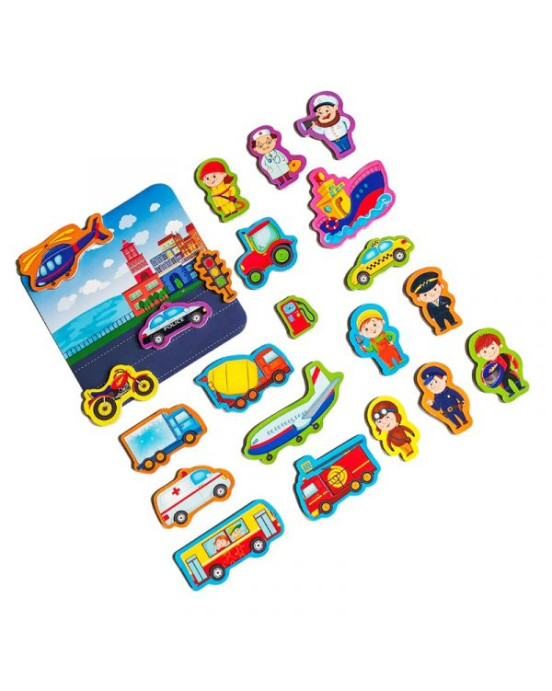 Roter Kafer Μαγνητικό σετ “Μέσα Μεταφοράς” με πίνακα  RK2090-04 