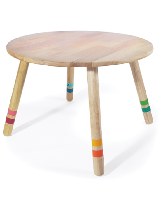 Svoora Παιδικό Τραπέζι 'Indianimals' Διαμ 60εκ. ξύλο μασίφ Rubberwood  22001