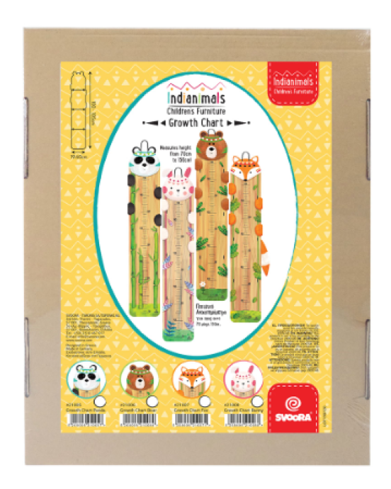 Svoora Παιδικό Αναστημόμετρο Indianimals 'Πάντα' 21005
