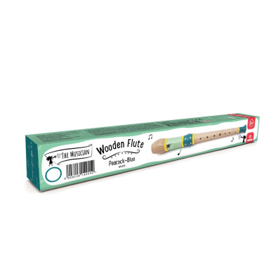 Svoora Ξύλινη Φλογέρα "Παγώνι" Μπλε 14055