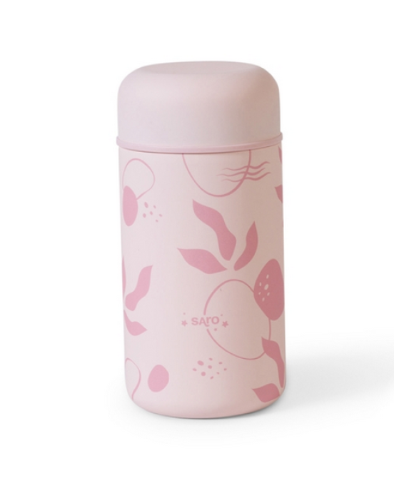 Saro Θερμός Φαγητού Leaves Dusty Pink 500ml 52242