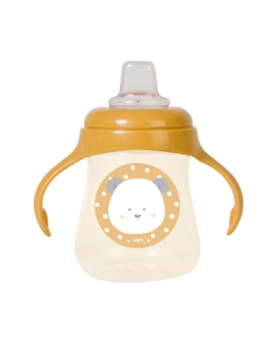 Saro Ποτηράκι Εκπαιδευτικό Panda Ώχρα 250ml.6+Μ 51402
