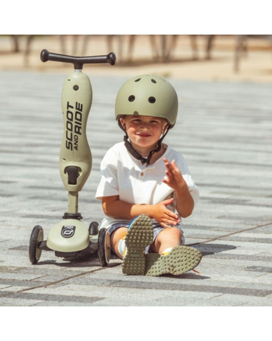 Scoot & Rid Παιδικό Πατίνι HighWay Kick 1 Olive 00001