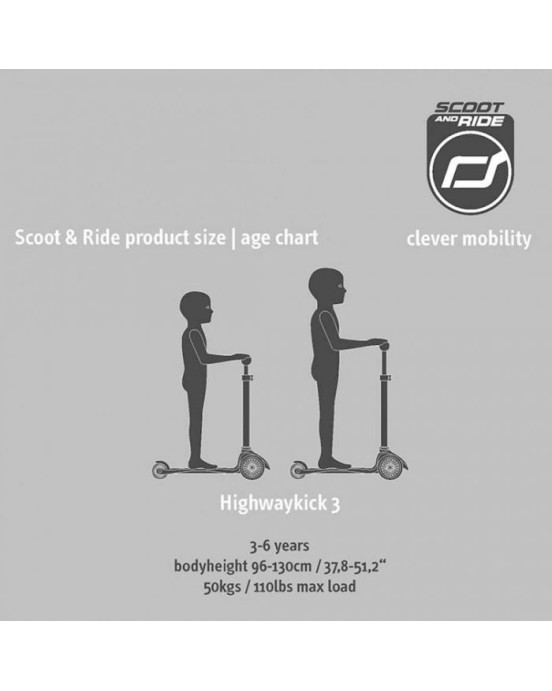 Scoot and Ride Πατίνι Highwaykick 3 Led Forest 96345
