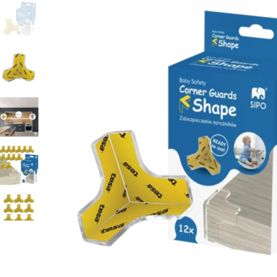 Sipo Προστατευτικά γωνιών Τύπου Τ Διάφανα (12τμχ) SIP-SBS-EC55T