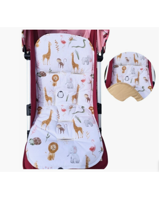 So Sweet Line Κάλυμμα για καρότσι 2 όψεων Ζωάκια/Μπεζ SL700077