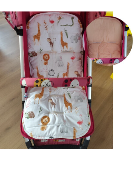 So Sweet Line Κάλυμμα για καρότσι 2 όψεων Ζωάκια/Μπεζ SL700077