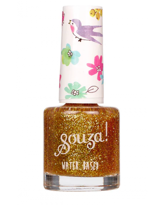 Souza Παιδικό βερνίκι νυχιών transparent gold glitter 106996 Souza Παιδικό βερνίκι νυχιών transparent gold glitter 106996