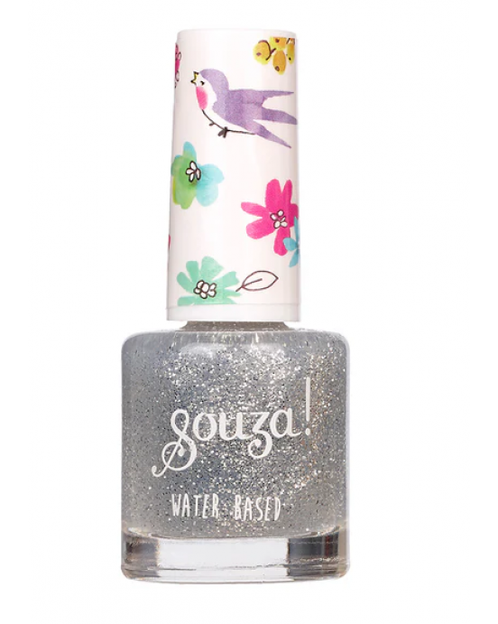 Souza Παιδικό βερνίκι νυχιών transparent silver glitter 106995 Souza Παιδικό βερνίκι νυχιών transparent silver glitter 106995