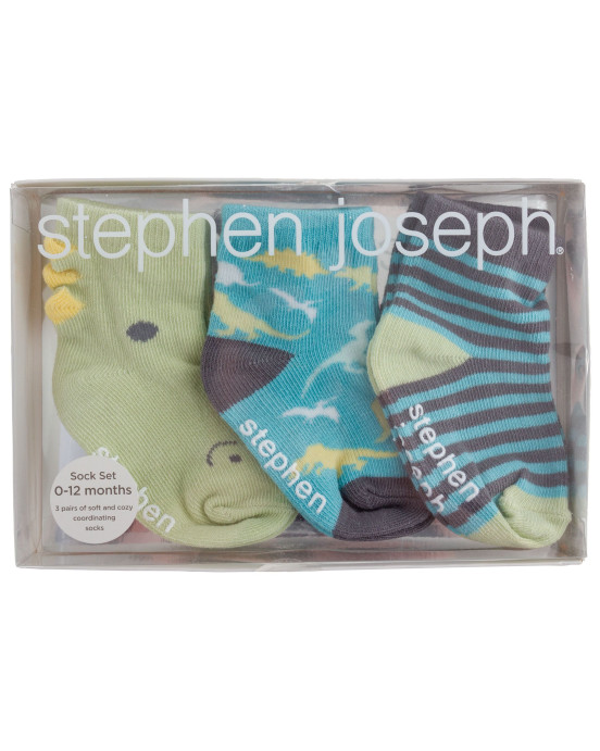 Stephen Joseph Σετ Κάλτσες 3τεμ. "Δεινόσαυρος" SJ119359