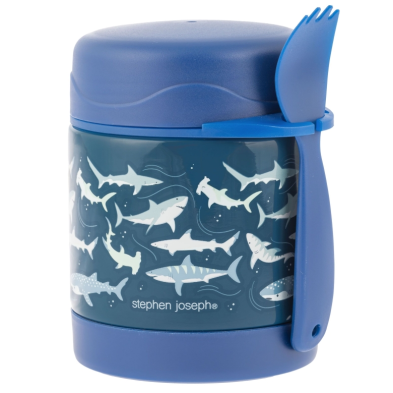 Stephen Joseph Θερμός Δοχείο Φαγητού Με Πιρούνι, Shark SJ130480