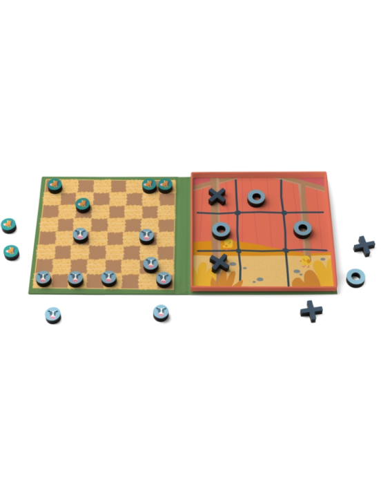 Stephen Joseph Μαγνητικό Σετ Παιχνιδιών Ντάμα & Τρίλιζα, Farm SJ310368