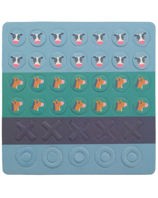 Stephen Joseph Μαγνητικό Σετ Παιχνιδιών Ντάμα & Τρίλιζα, Farm SJ310368