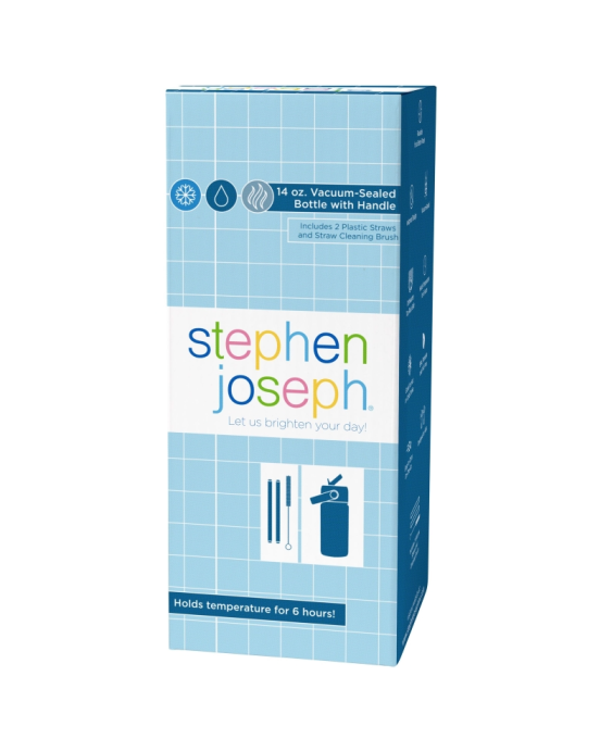 Stephen Joseph Παιδικό Ανοξείδωτο Παγούρι Θερμός με Δύο Καλαμάκια & Βουρτσάκι Καθαρισμού, Farm SJ950268