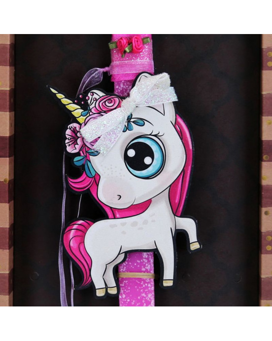 Synchronia Λαμπάδα Μονόκερος - Flowers LA23039A