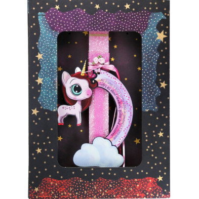 Synchronia Λαμπάδα Μονόκερος rainbow - Πεταλούδα LA23018A