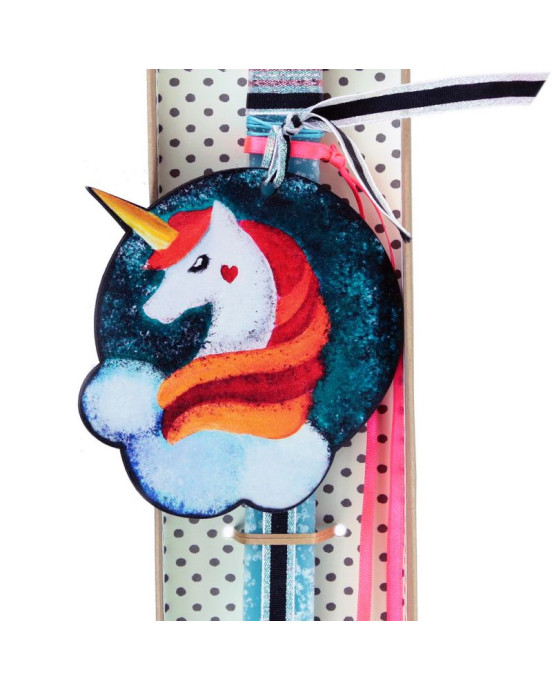 Synchronia Λαμπάδα μονόκερος Selena ζωγραφιστός Βεραμάν LA22033A