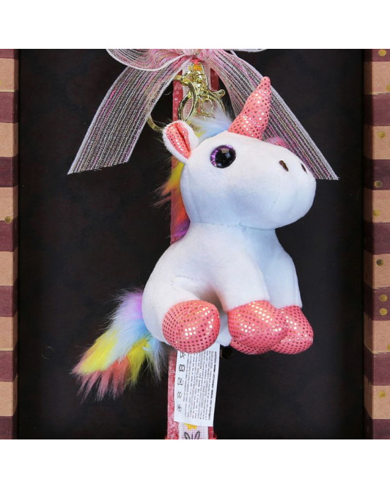 Synchronia Λαμπάδα Μπρελόκ μονόκερος - Λευκός LA25002A