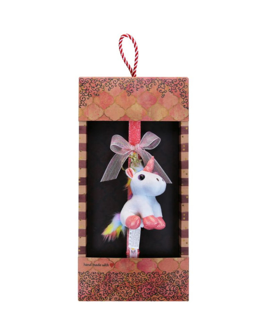 Synchronia Λαμπάδα Μπρελόκ μονόκερος - Λευκός LA25002A