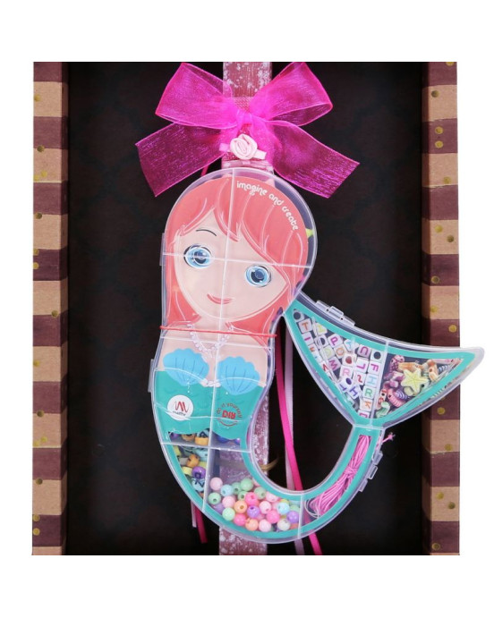 Synchronia Λαμπάδα Σετ κοσμημάτων DIY - Γοργόνα LA25008C