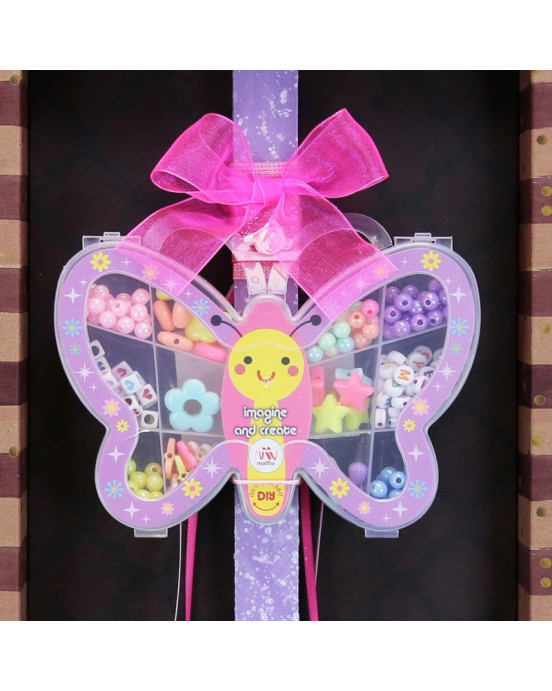 Synchronia Λαμπάδα Σετ κοσμημάτων DIY - Πεταλούδα LA25008D