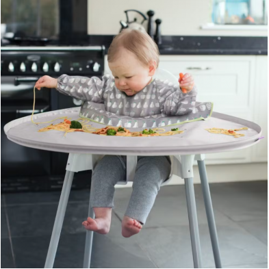 Tidy Tot Σετ Σαλιάρας - Δίσκου Dove Grey Bib & Tray Kit SKU104