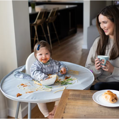 Tidy Tot Σετ Σαλιάρας - Δίσκου Dove Grey Bib & Tray Kit SKU104