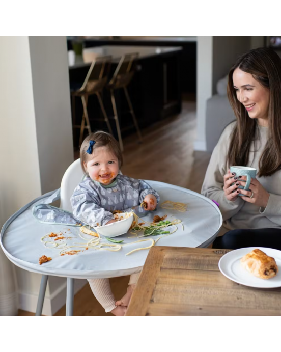 Tidy Tot Σετ Σαλιάρας - Δίσκου Dove Grey Bib & Tray Kit SKU104