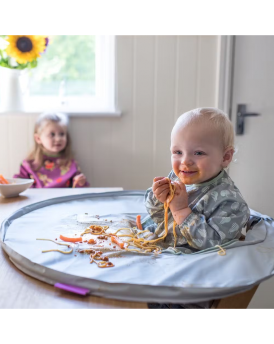 Tidy Tot Σετ Σαλιάρας - Δίσκου Dove Grey Bib & Tray Kit SKU104