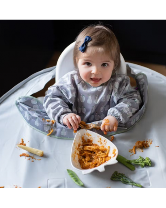 Tidy Tot Σετ Σαλιάρας - Δίσκου Dove Grey Bib & Tray Kit SKU104