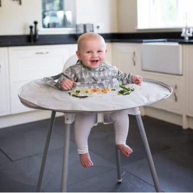 Tidy Tot Σετ Σαλιάρας - Δίσκου Dove Grey Bib & Tray Kit SKU104