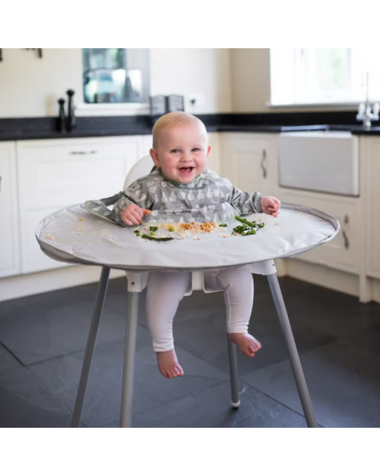 Tidy Tot Σετ Σαλιάρας - Δίσκου Dove Grey Bib & Tray Kit SKU104