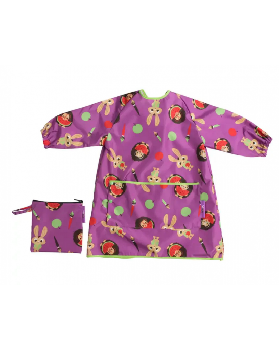 Tidy Tot Μακρυά Σαλιάρα Με Μανίκια Coverall Plum Purple 6m-3ετών LLBPP
