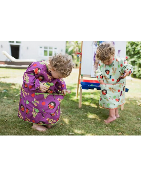 Tidy Tot Μακρυά Σαλιάρα Με Μανίκια Coverall Plum Purple 6m-3ετών LLBPP