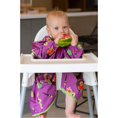 Tidy Tot Μακρυά Σαλιάρα Με Μανίκια Coverall Plum Purple 6m-3ετών LLBPP