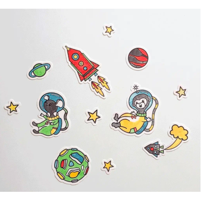 Tiger Tribe Movable Wall Art Space Animals BER-376027