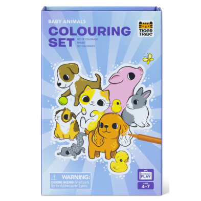 Tiger Tribe Colouring Set - Baby Animals BER-3760281