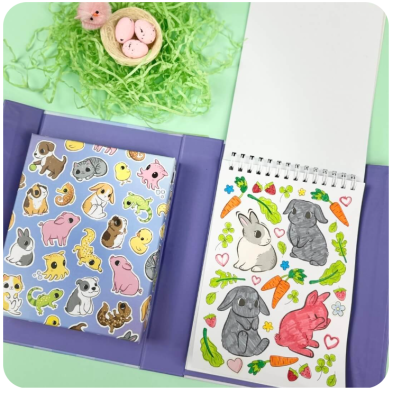 Tiger Tribe Colouring Set - Baby Animals BER-3760281