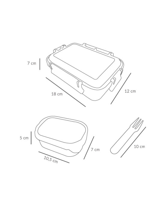Tutete Μεγάλο Φαγητοδοχείο με Καπάκι Ασφαλείας Little Pigs 61-88806